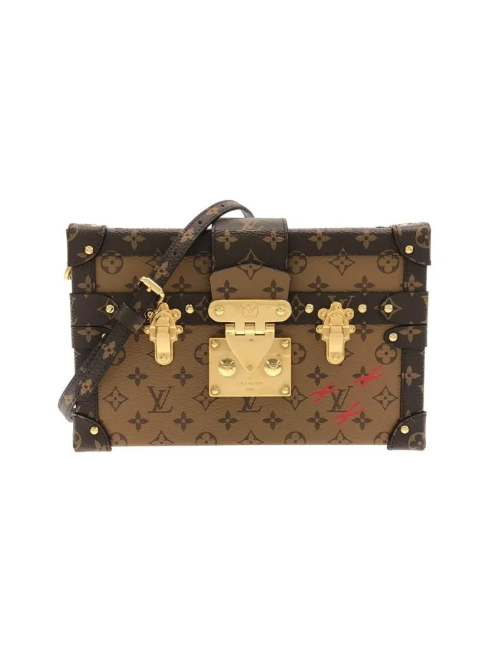 Louis Vuitton Monogram Reverse Petite Malle Shoulder